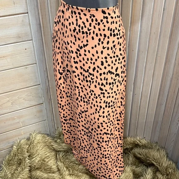 Eesome Peach and Black Patterned Pencil Skirt - Picture 1 of 5